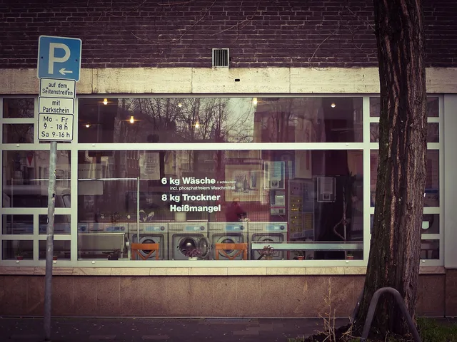 laundromat, to wash, store window, road, reflection, architecture, building, facade, urban, dusseldorf, city, laundromat, laundromat, laundromat, laundromat, laundromat. Laundromat Investment Returns by State: Where Small Investors Win