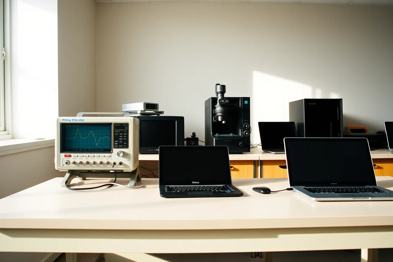 University lab workstation and software beside a student's own laptop (Ideas for students mistakes that experienced operators still make)